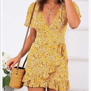 Yellow floral dress
